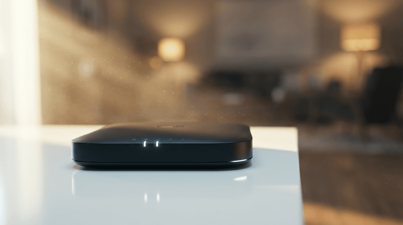 Air quality purifier installed in home interior